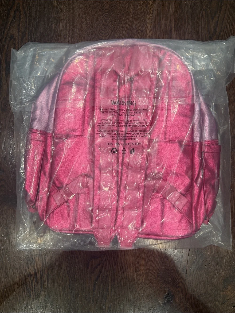 NWT STATE Pink/Hot Pink Colorblock with Heart Detail Kane Double Pocket Backpack